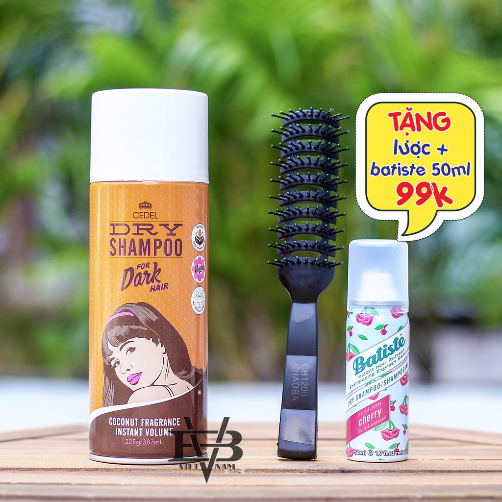 GIẢM GIÁ   Dầu gội khô CEDEL Dry Shampoo + Tặng lược & Batiste 50ml ***