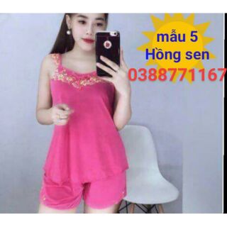 Đồ ngủ thun lạnh short đùi ren ngực