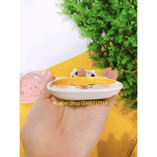 Đĩa sứ mini hình con vật dễ thương cho bé