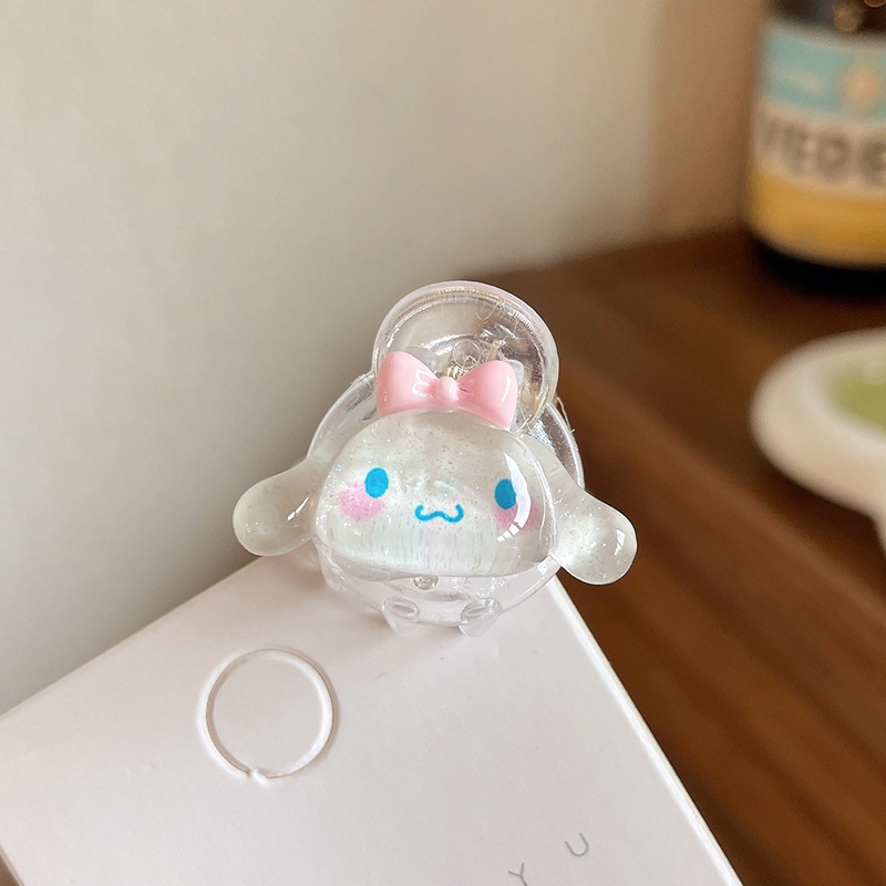 Kẹp Tóc Trong Suốt Lấp Lánh Họa Tiết Hoạt Hình Phong Cách Hàn Quốc Cho Nữ