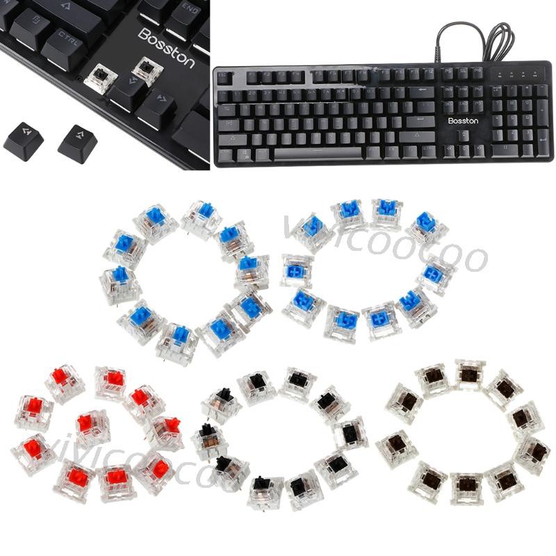 Set 10 Bàn Phím Cơ 3 Chấu Thay Thế Cho Gateron Cherry Mx