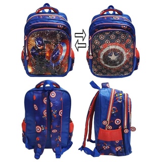 Ba Lô Đính Kim Sa Hình Avengers Nhập Khẩu + Mưa G3A3 Dễ Thương Chất Lượng Cao