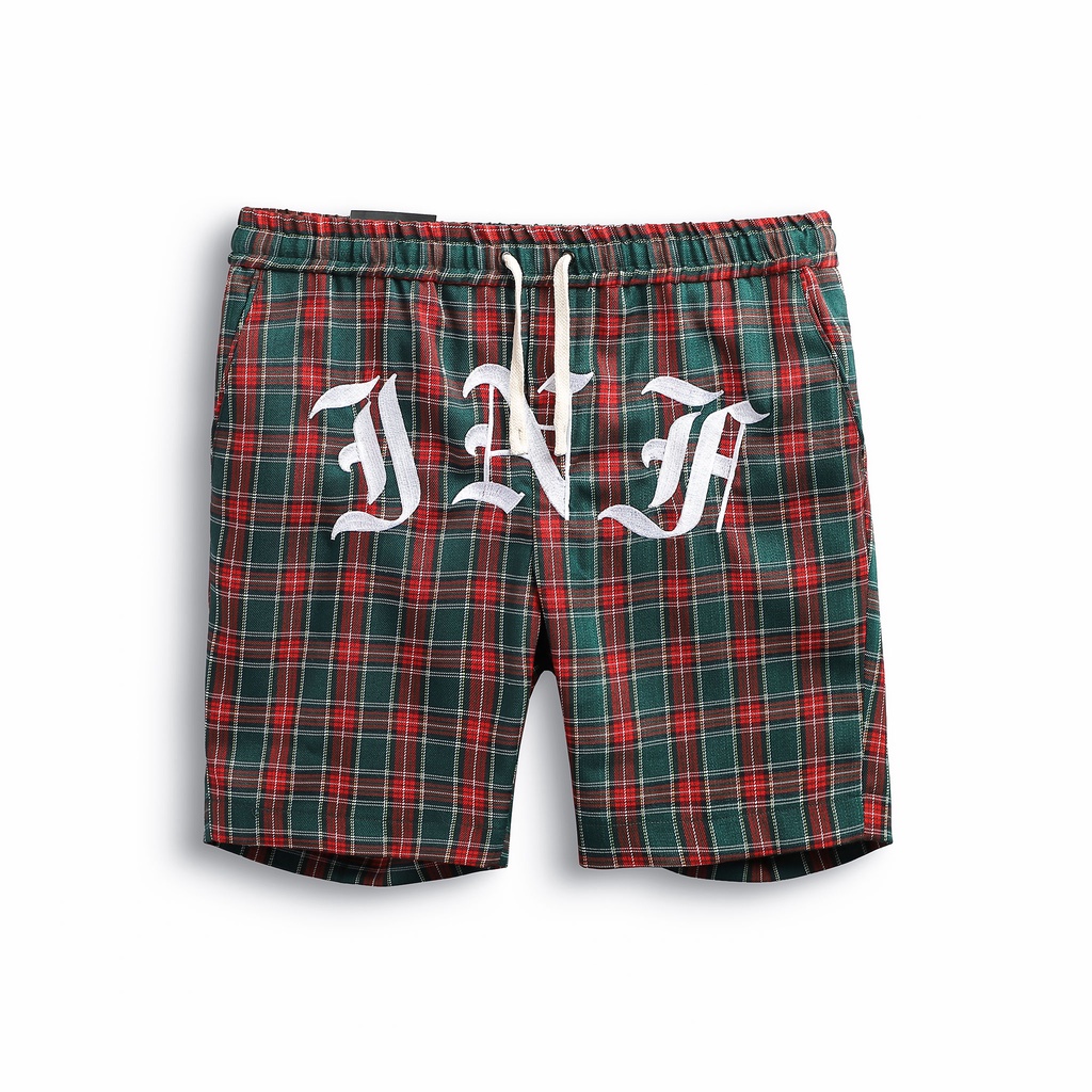Quần Đùi Nam , Thun  INF Flannel With Embroidery , Vải Thun Cotton Co Giãn Nhẹ QD002592, SOMEHOW
