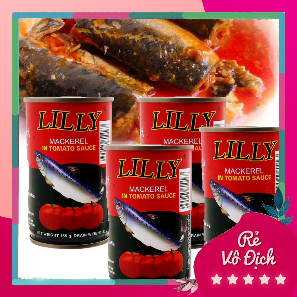 [ ĐẬM ĐÀ VỊ THÁI ] 01 Hộp 155gr Cá nục sốt cà Lilly , Hạn sử dụng 24 tháng.