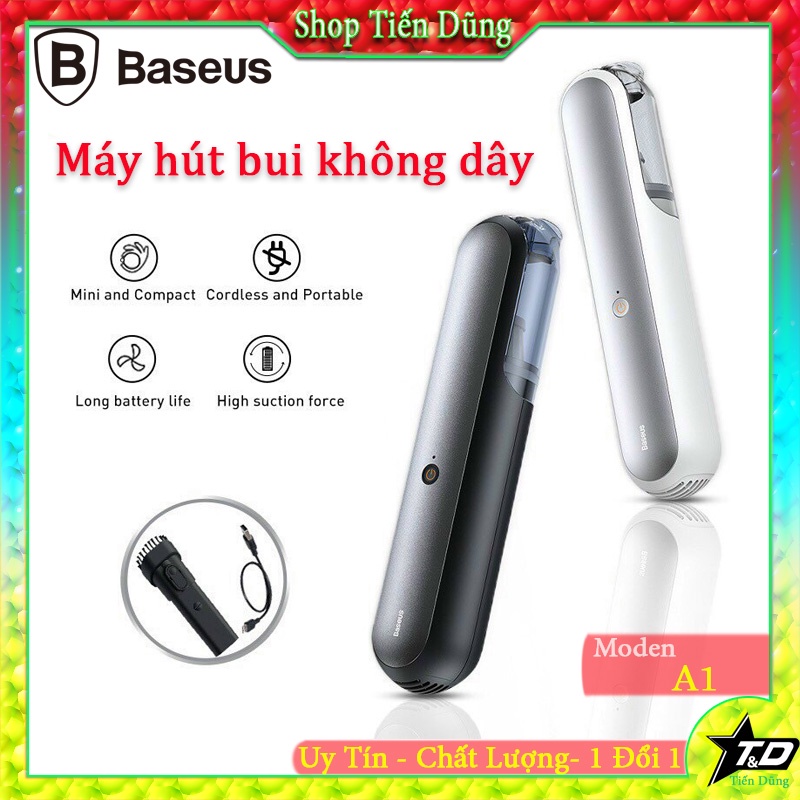 Máy Hút Bụi Không Dây Baseus A1 Có Lực Hút 4000Pa Công Xuất 30W Pin 2000 mAh Với Chân Sạc Type-C