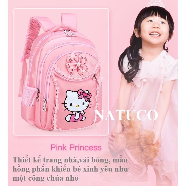 BỘ BA LÔ, TÚI ĐEO, HỘP BÚT HÌNH MÈO HELLO KITTY CHO BÉ GÁI