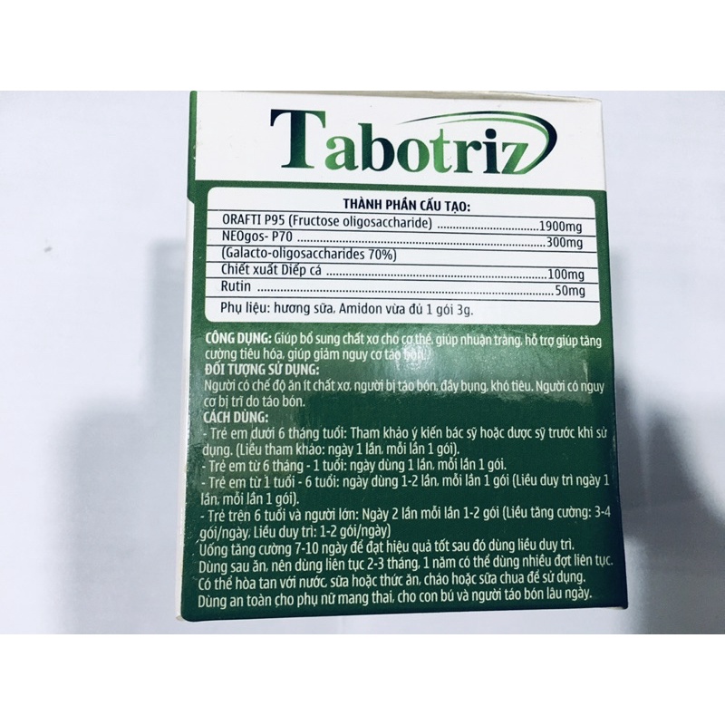 bộ đôi tabotriz + gel fitostimoline proctogel (ý italia)bổ sung chất xơ hỗ trợ nhuận tràng, đầy hơi,khó tiêu,táo bón,trĩ