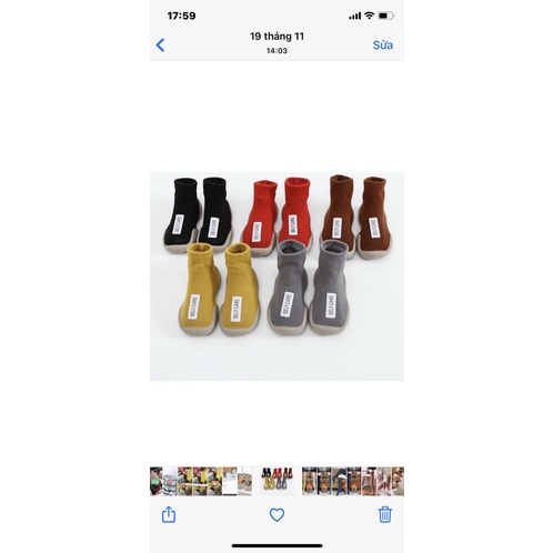 Giày tập đi cho bé - Giày bún cổ cao cho bé tập đi chống trơn trượt