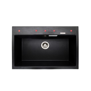 Carysil - chậu rửa chén bằng đá hố đơn loại lớn - wal2-03 - màu đen - 780x510mm