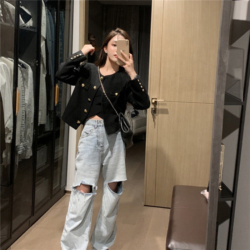 Áo Khoác Nữ Tay Dài Họa Tiết Caro Phong Cách Hàn Quốc Thời Trang