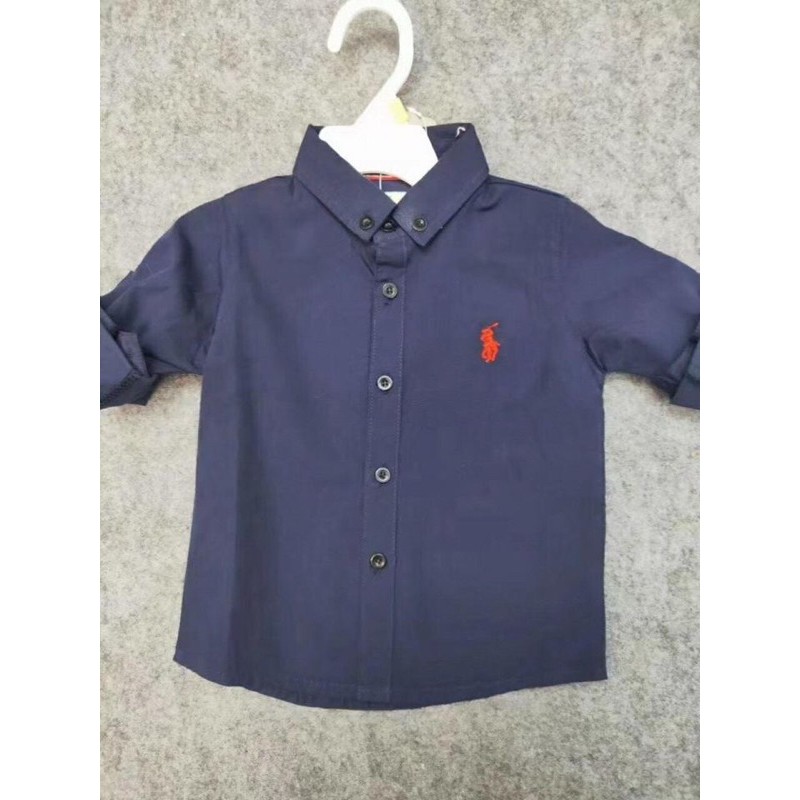 Áo sơ mi màu trơn bé trai