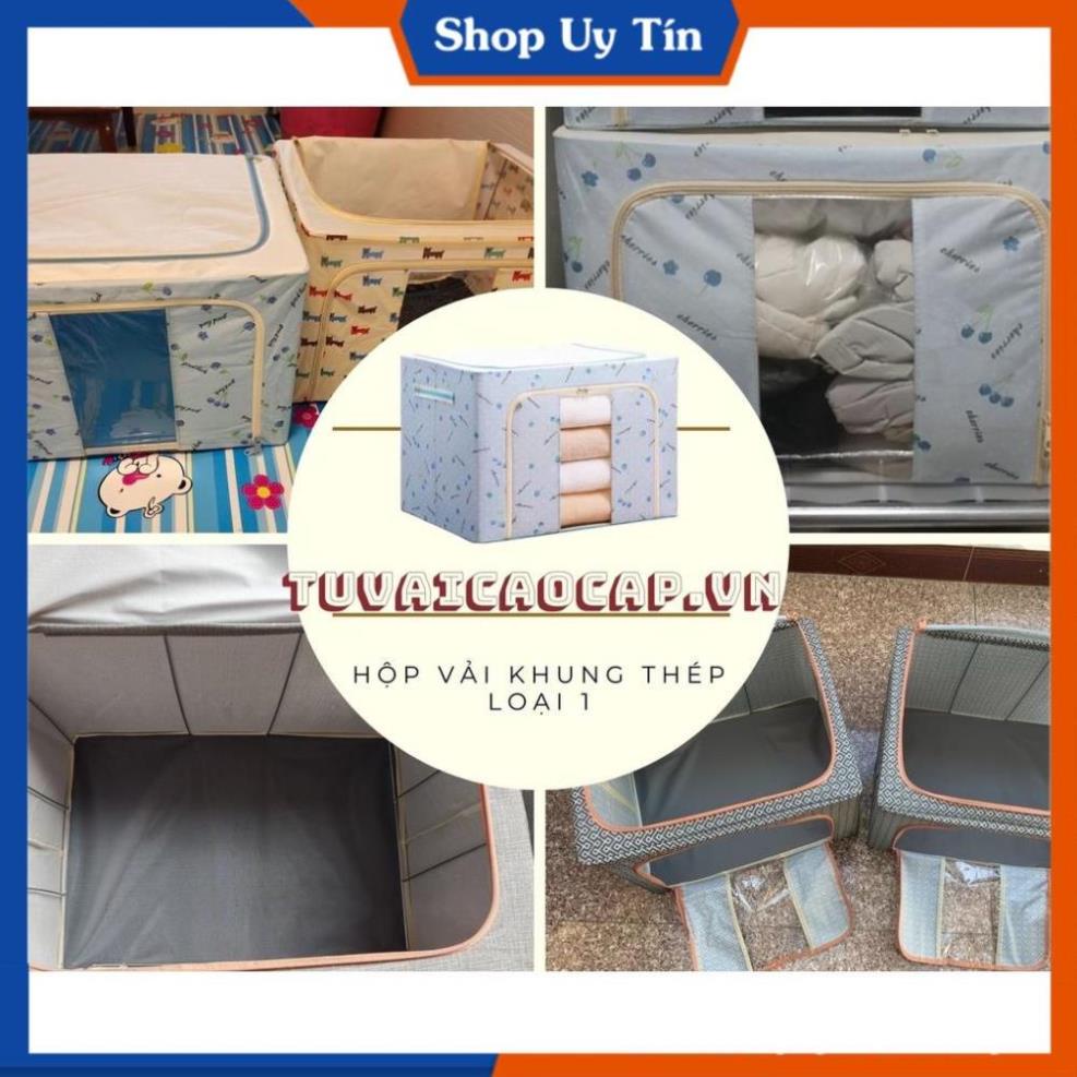 Hộp Vải Đựng Quần Áo Vải Khung thép  thùng đựng quần áo đồ lót đồ chơi hộp đa năng Kích Thước Lớn 80 L - hàng cao cấp