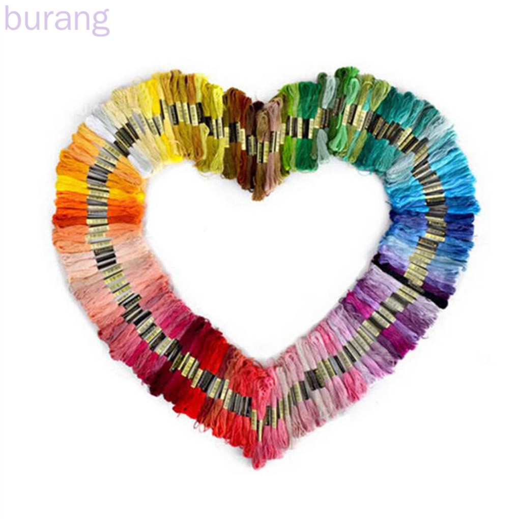 Bộ 50 chỉ cotton thêu 6 cọng màu ngẫu nhiên cho thêu tranh chữ thập