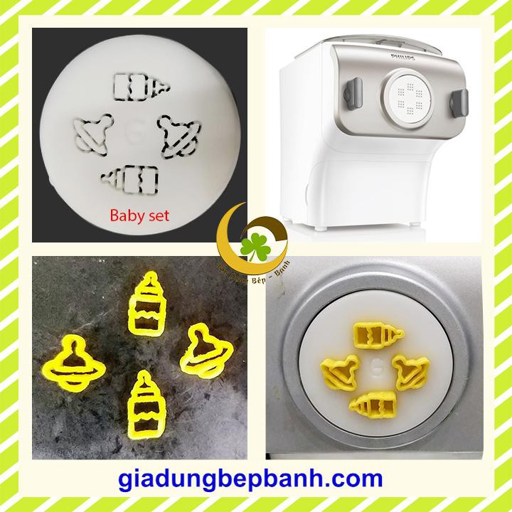 Khuôn nui hình dụng cụ cho Baby và may vá dùng kèm máy làm mì Philips