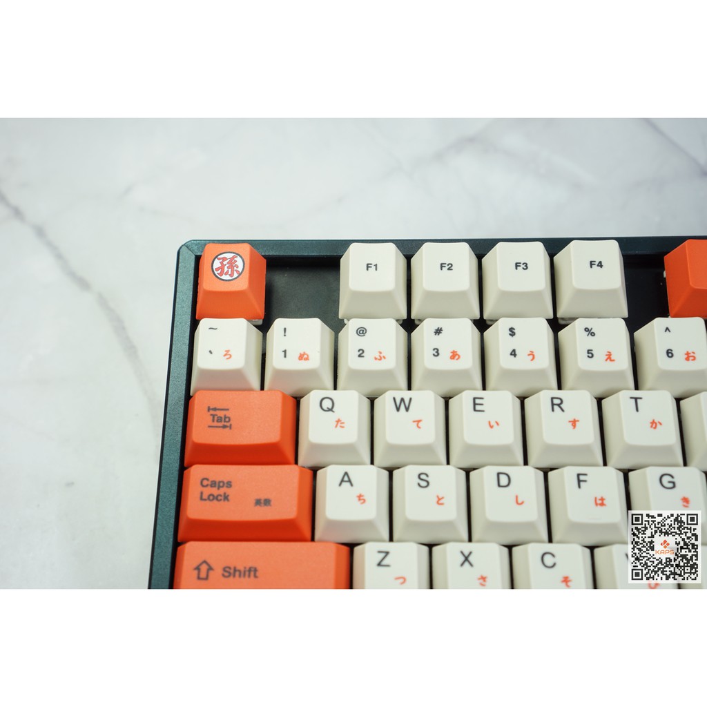 Keycap Dragon Ball Songoku - profile Cherry - keycap PBT - Dyesub- 127 nút cho bàn phím cơ Filco, Leopold, IKBC, Edra