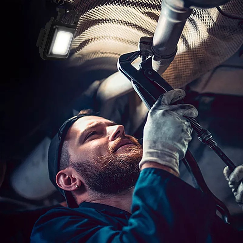 Móc Chìa Khoá Đèn Pin Đèn Led COB Mini Nam Châm Đa Năng Bỏ Túi Tiện Dụng Mang Theo Du Lịch Dã Ngoại KÈM DÂY SẠC - DPĐP