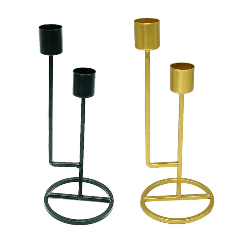 Giá Đỡ Nến Bằng Sắt Dáng Dài Cổ Điển Dùng Trang Trí Bàn