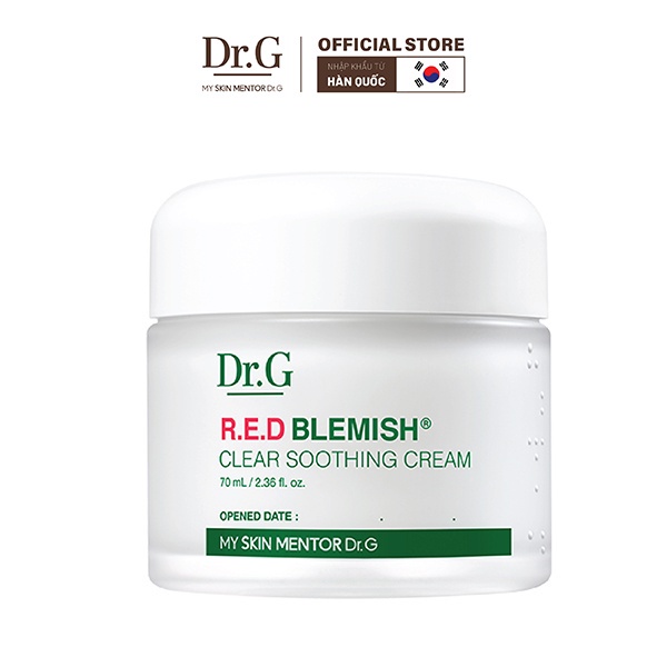 Dr.G Kem dưỡng ẩm và phục hồi sâu cho da R.E.D Blemish Clear Soothing Cream 70ml