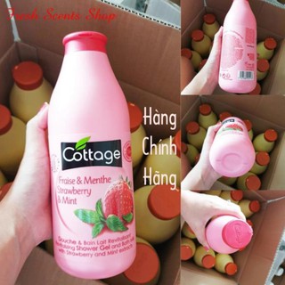 Sữa tắm cottage 750ml - pháp - hương dâu