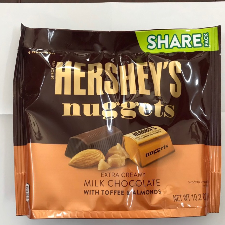 [Mã 66FMCGSALE hoàn 8% đơn 500K] Kẹo Socola HERSHEY'S NUGGETS Mỹ 289gr - Date T1/2022