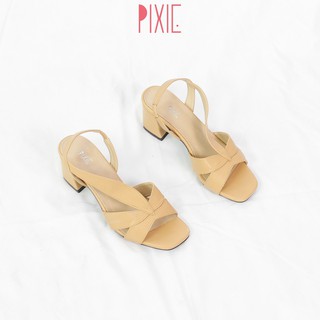 Sandal Cao Gót 5cm Mũi Vuông Quai Chun Pixie X541