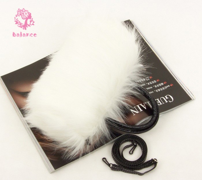 Túi xách da phối lông thú giả thời trang cho nữ