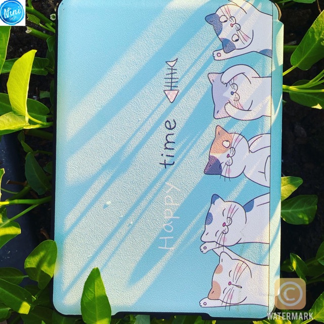 Cover ốp lưng dẻo hình chú mèo xinh xắn cho kindle paperwhite 3 và 4,5; kindle basic 2019