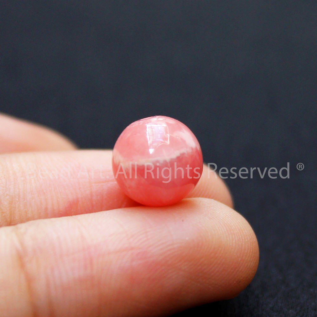 9MM Đào Hoa Màu Hồng (Rhodochrosite), Hợp Mệnh Hoả, Thổ, Phối Vòng Tay Phong Thuỷ, Trang Sức, Chuỗi Hạt S50
