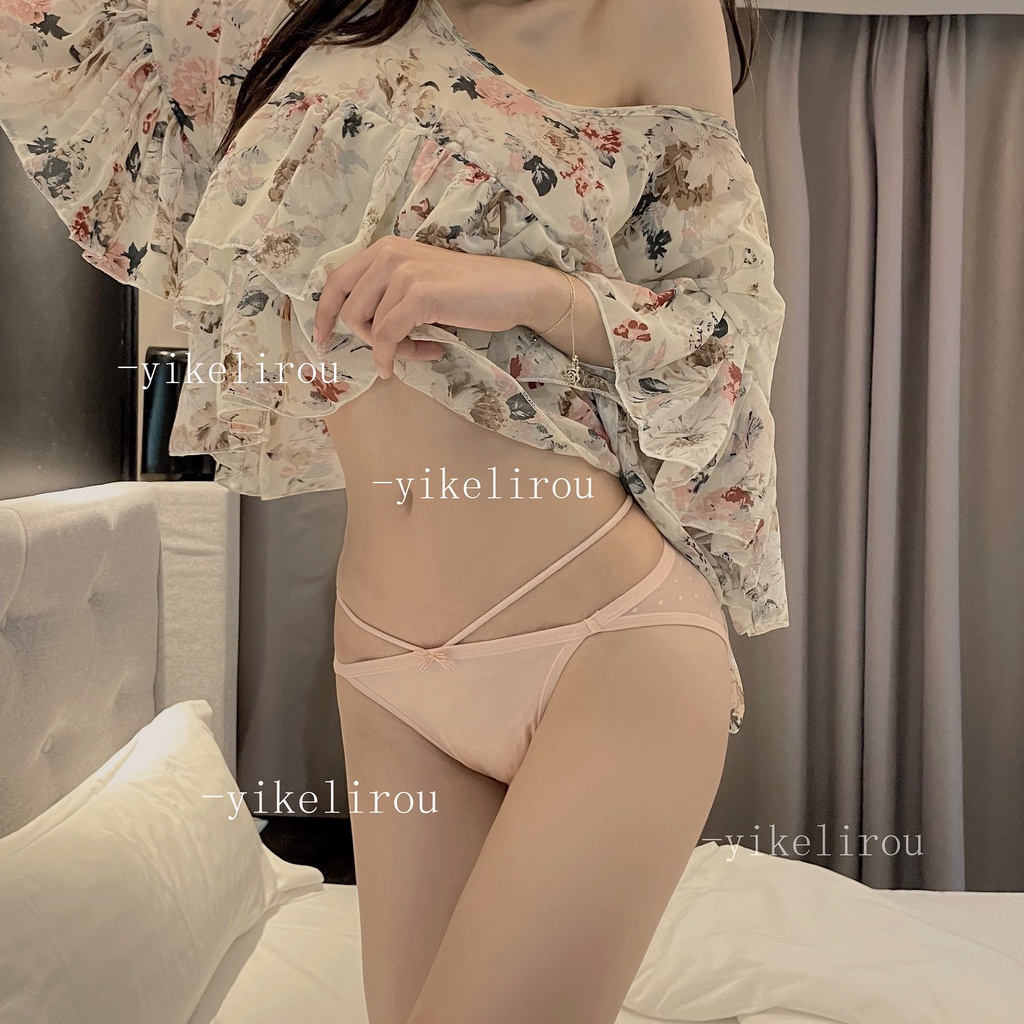Quần Lót Nữ - Quần Lót Ren Nữ cao cấp thiết kế su lụa phối dây chéo eo thoáng mát dịu dàng sexy MÃ 136