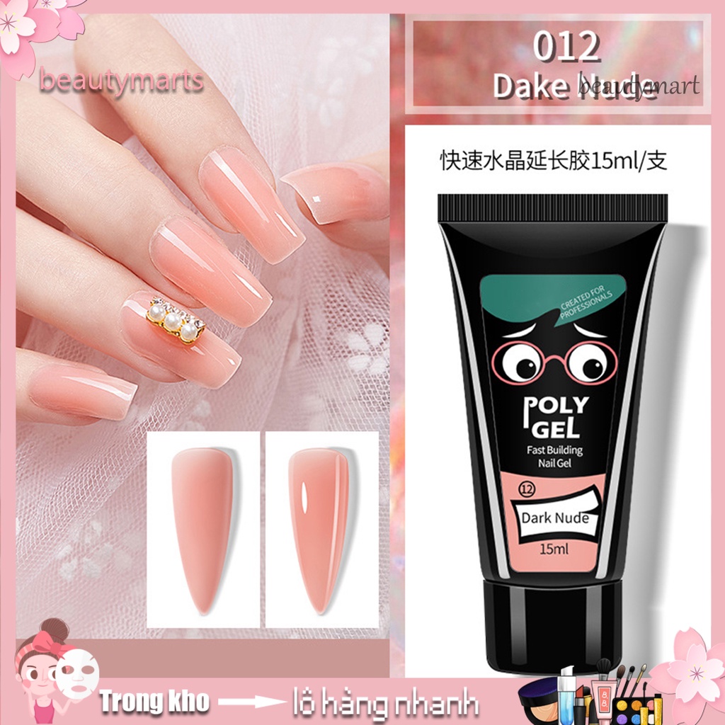 [Hàng mới về] Keo đắp móng tay 15ml không đau lâu trôi an toàn sử dụng tiện lợi