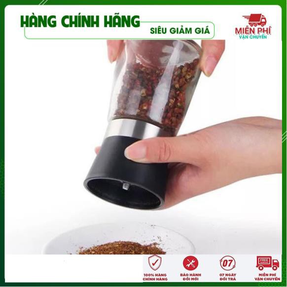 Lọ xay tiêu thủy tinh cầm tay mini tiện lợi