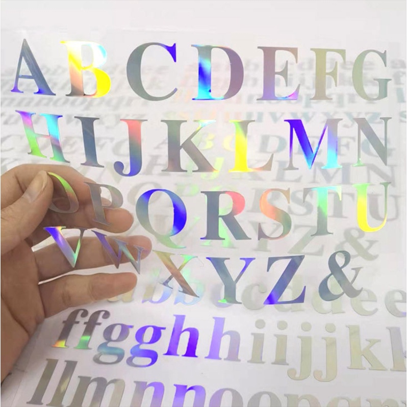 Bộ 10 Miếng Dán Trang Trí Sổ Tay In Chữ Cái Nhỏ Nhắn Xinh Xắn