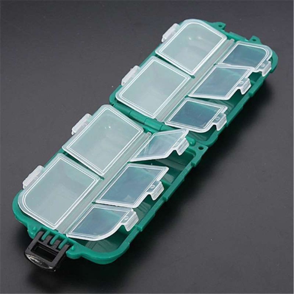 Hộp nhựa đựng mồi câu cá 10 ngăn thiết kế tiện lợi