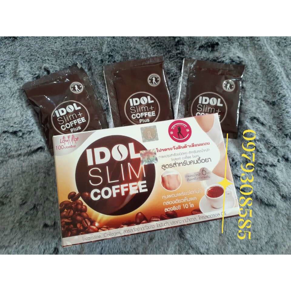 [THỔI BAY MỠ THỪA] IDOL SLIM COFFEE GIẢM CÂN THÁI LAN HỘP 10 GÓI CHUẨN MÃU CŨ GIẢM MẠNH