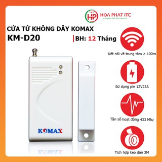 Từ gắn cửa không dây Komax KM-D20 - Sử dụng cho KM-T80, KM-G20, KM-G30, 5A-F10 và hệ thống chống trộm dùng sóng 43 thumbnail