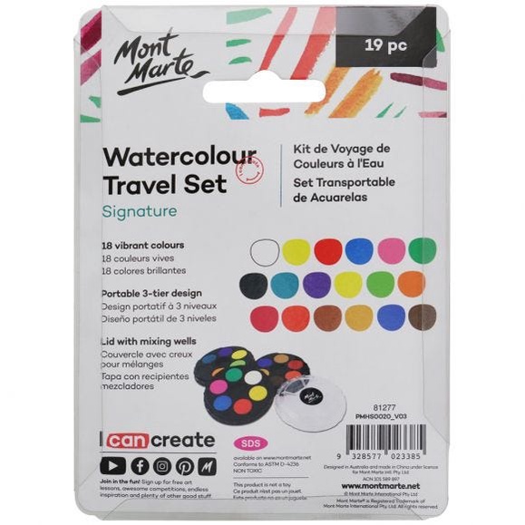 MÀU NƯỚC MONT MARTE TRAVEL SET 18 MÀU