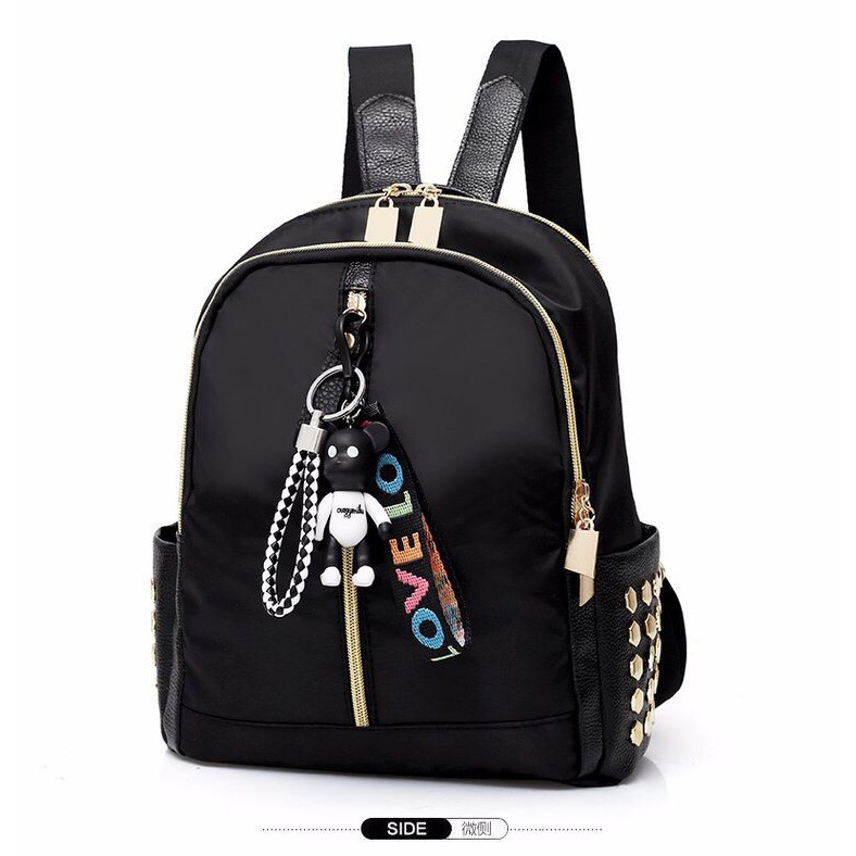 Balo thời trang nữ phong cách Hàn Quốc chống nước(Tặng kèm móc khóa và gấu)