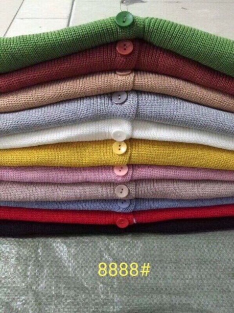 Áo len cadigan cúc cổ tròn | BigBuy360 - bigbuy360.vn