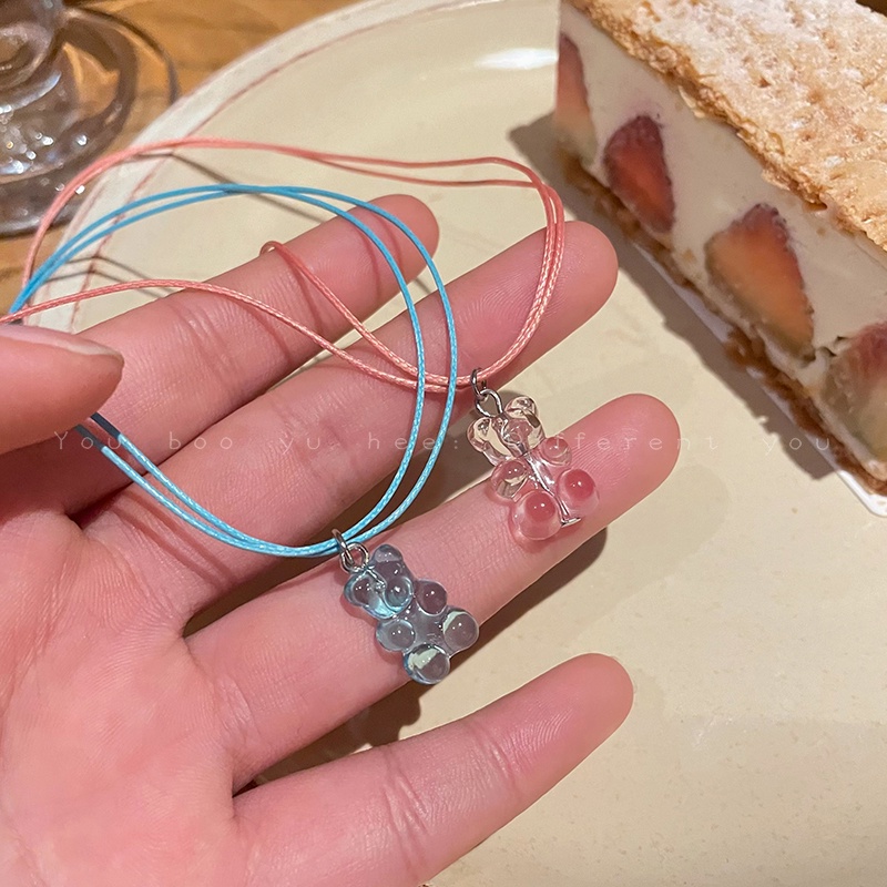 Dây chuyền ngọc trai phối mặt hình gấu nhẹ nhàng sang trọng