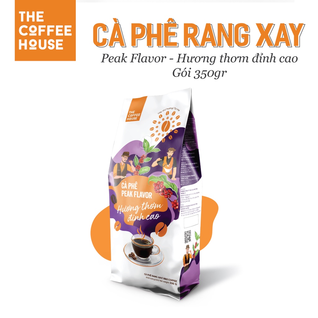 Combo 2 gói Phê rang xay The Coffee House Peak Flavor - Gói 350gr