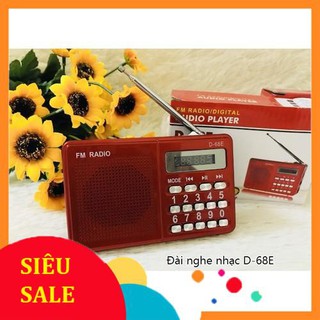 Đài FM Radio Bannixing D-68E kiêm máy nghe nhạc có cổng cắm USB và thẻ nhớ, tặng kèm pin 5C cùng dây sạc