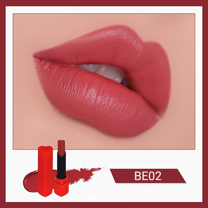 Son lì Hàn Quốc Holika Holika Heartcrush Lipstick Comfort Velvet cấp ẩm mềm mịn lâu trôi 1,8g