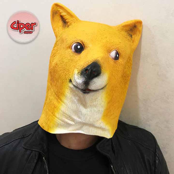 Mặt nạ Cosplay Đầu Chó - Vàng