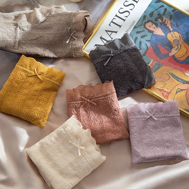 Quần Lót Cotton Nữ Dệt Kim Kháng Khuẩn Siêu Mềm Mịn
