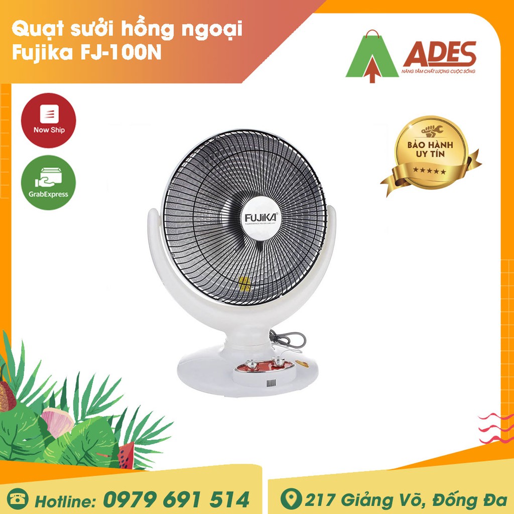 [Mã 154ELSALE2 giảm 7% đơn 300K] FJ-100N Quạt sưởi hồng ngoại Fujika FJ-100N - Hàng Chính Hãng - Bảo hành 6 tháng