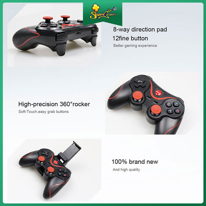 ANDROID Set Tay Cầm Điều Khiển Chơi Game X3 2.4g Kèm Phụ Kiện