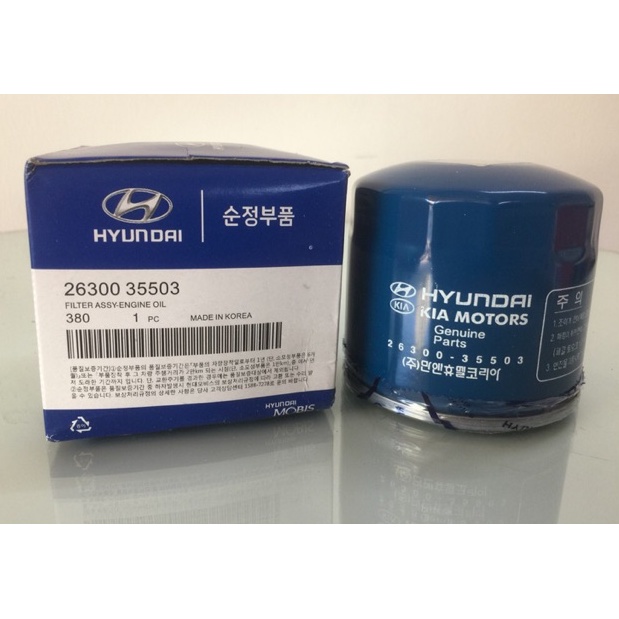 Lọc nhớt, lọc dầu động cơ xe K3, Cerato, Elantra, Avante, Tucson, Rio…OEM: 2630035503/2630035504/2630035505
