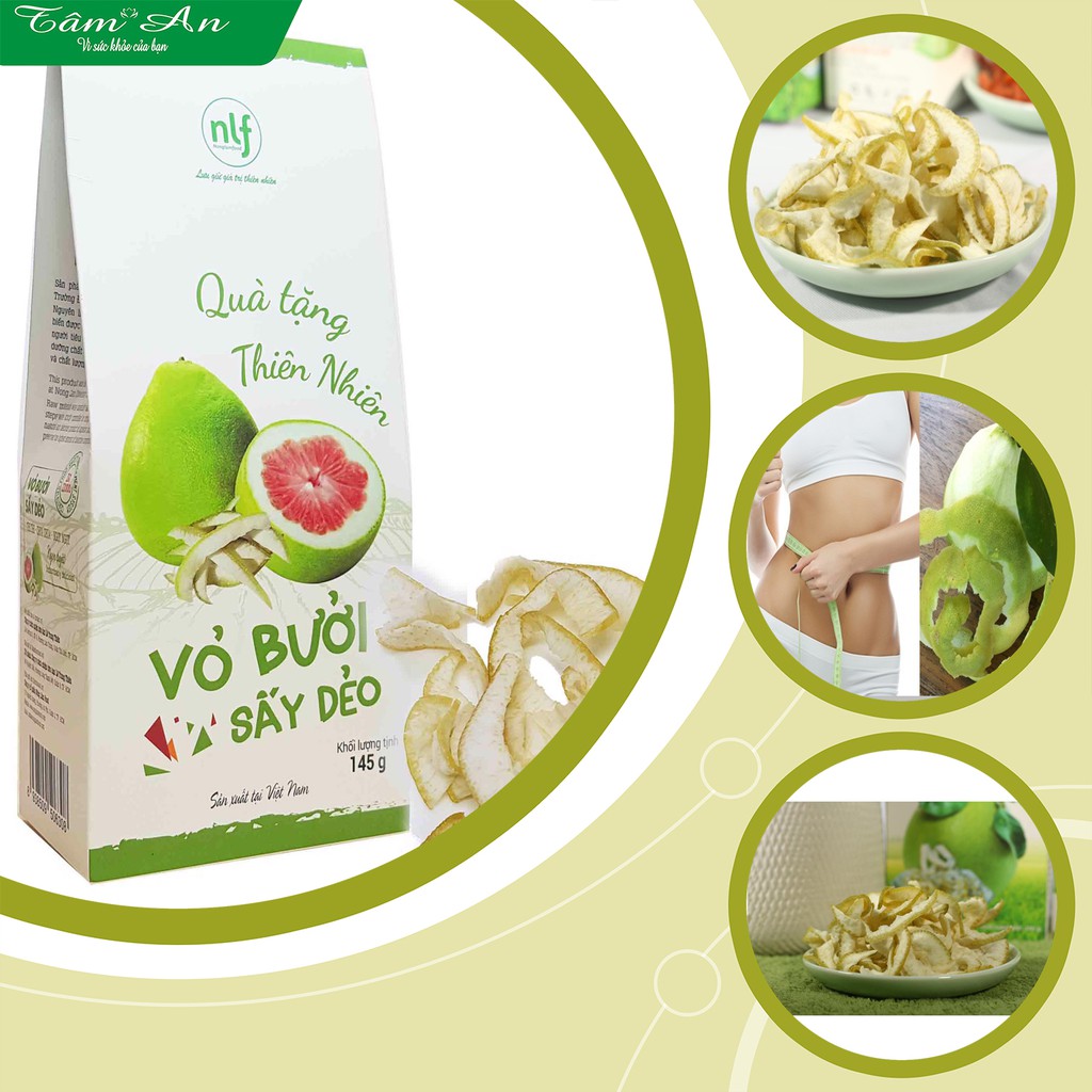 Vỏ bưởi sấy dẻo gói 145g - Nông Lâm Food