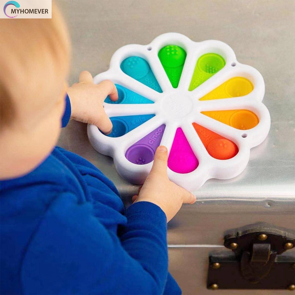 Pop It Fidget Đồ chơi Simple Dimple Fidget Đồ chơi Silicone Sensory Popper Early Education Keychain