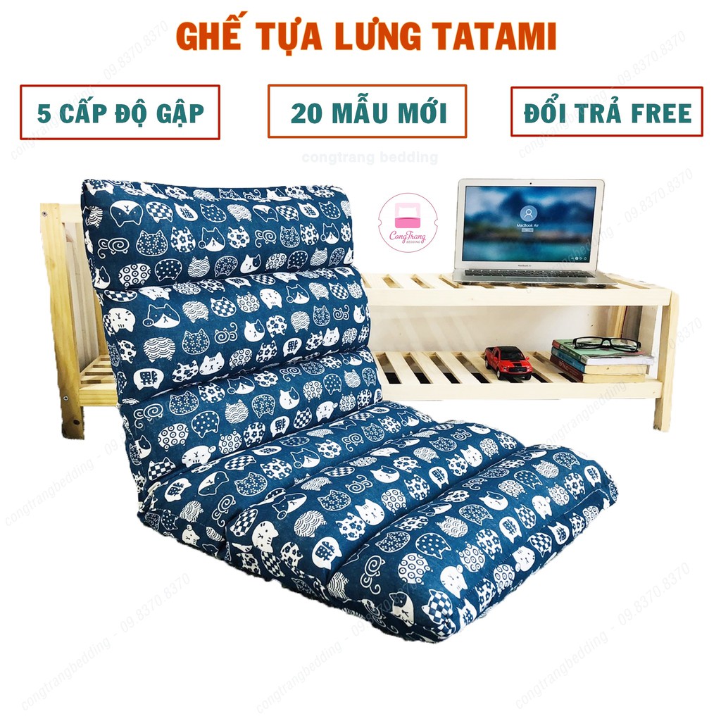 Ghế tựa lưng, Ghế ngồi bệt Tatami kiểu nhật - điều chỉnh 5 cấp độ, Chịu trọng lượng 180kg